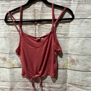 Legaci coral pink woman’s medium tie waist tank top